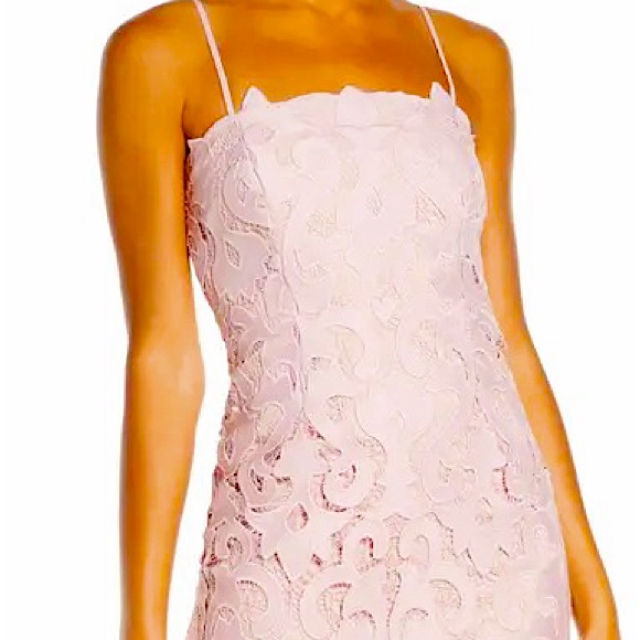 Bardot Lina Lace Sheath Dress Size 10 Pink Rose
